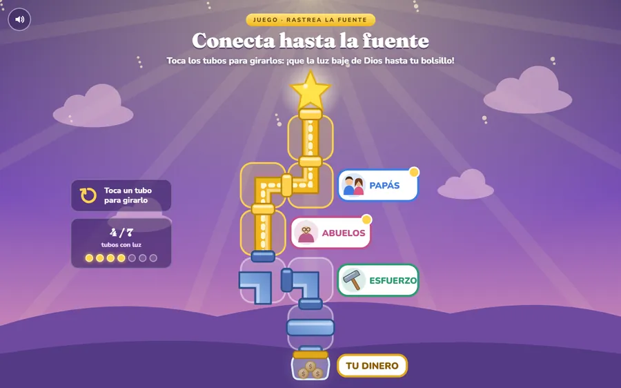 Conecta hasta la fuente